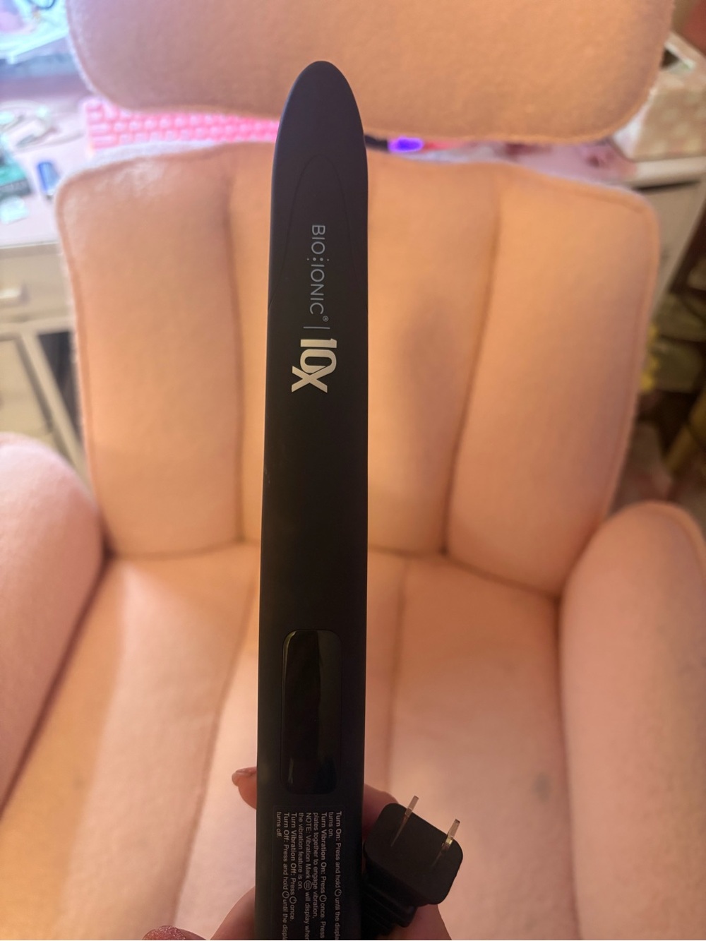 Bio Ionic 10X Pro 1” Styling Flat Iron Black Vibrating Plates - Picture 3 of 8